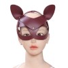 Adjustable Leather Foxes Mask Red