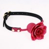 Silicone Rose Ball Gags Black / Pink / Red / Purple