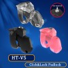 HT-V5 Chastity Device Clear/Black/Pink
